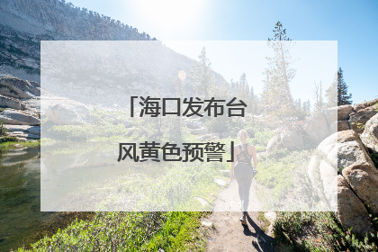 海口发布台风黄色预警